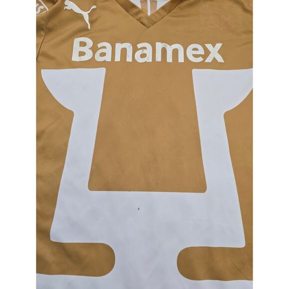Pumas UNAM Gold Official Home Jersey 2015/16 Puma Liga MX Shirt Men's S Mexico - Picture 10 of 10